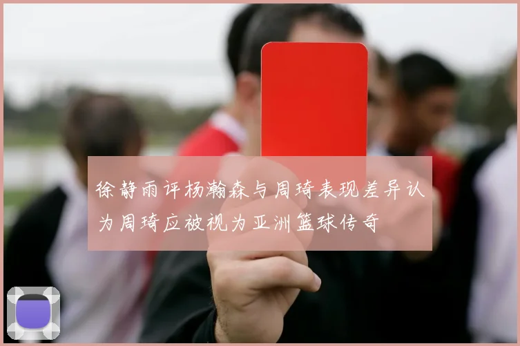 徐静雨评杨瀚森与周琦表现差异认为周琦应被视为亚洲篮球传奇